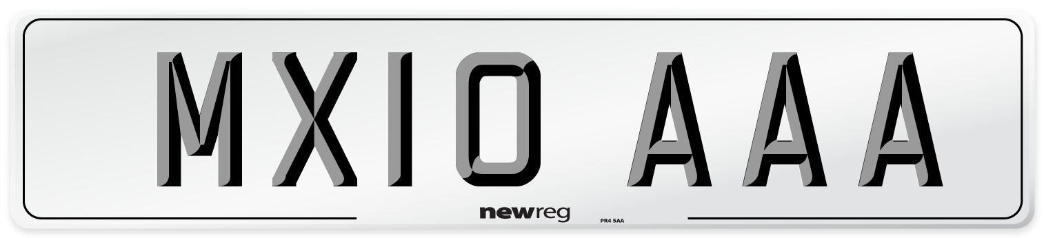 MX10 AAA Number Plate from New Reg